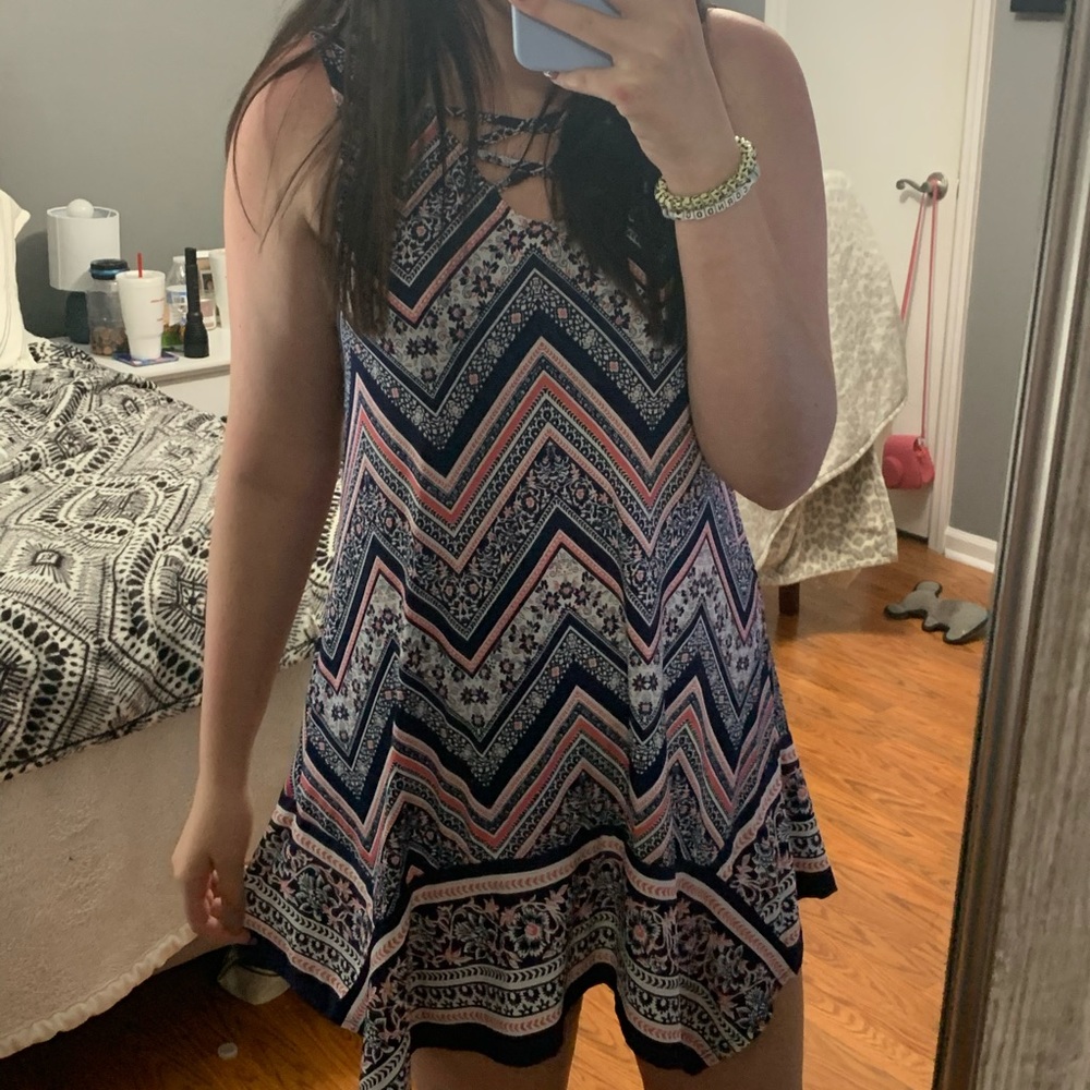 colorful patterned dress